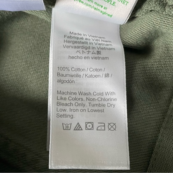 New! J. Crew Green Cotton Tie Waist Drawstring Camp Pants NWT 35388 - Picture 12 of 12